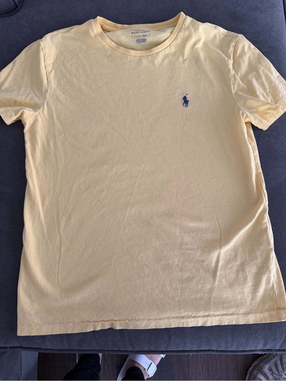Polo by Ralph Lauren Pale Yellow Crew Neck Tee